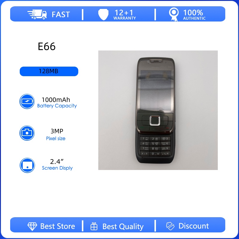 Tft Display 2.4 - Oryginalny, odzyskany telefon komórkowy E66 3G