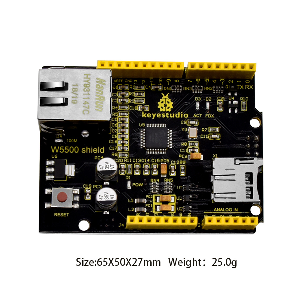 Keyestudio W5500 Ethernet Shie – Ethernet W5500 recenzja i cena